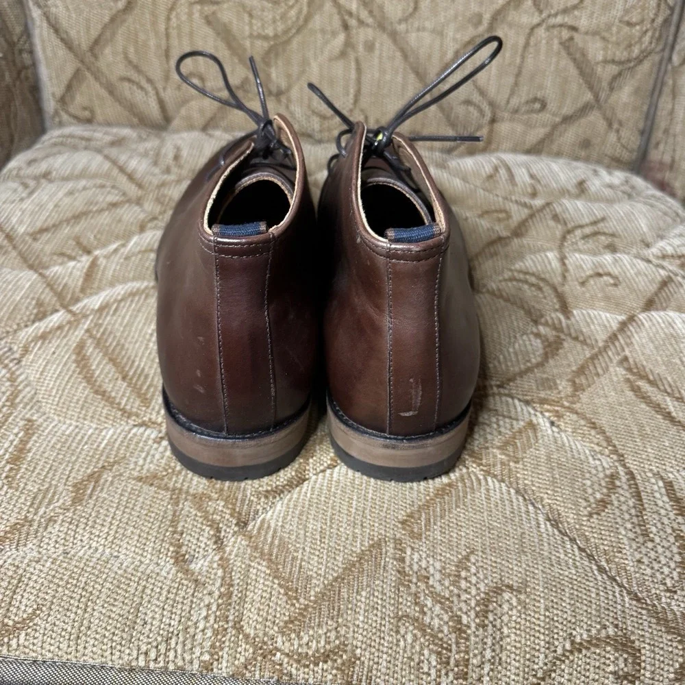 Rodd Gunn Men Boots Brown Leather Pebbly Hill Ankle Bootie Dress Casual 44 US 11